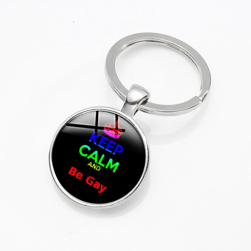 Wholesale Rainbow LGBT Zinc Alloy Keychain